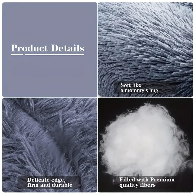 Round Soft Pet Bed – Indoor Sofa for Cats and Dogs