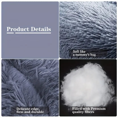 Round Plush Pet Bed for Cats and Dogs, Indoor Sofa