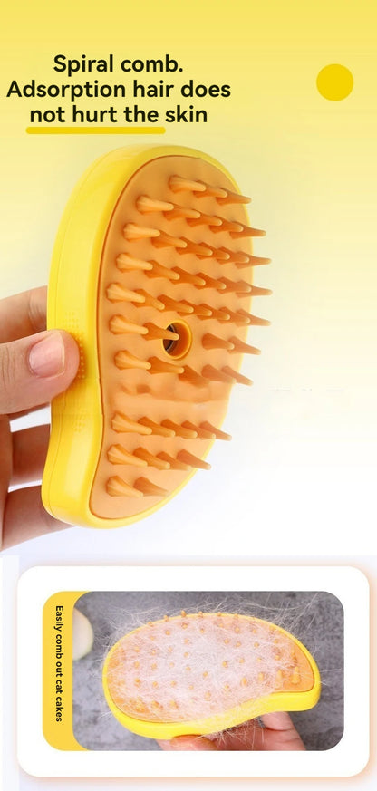 3-In-1 Electric Pet Grooming Brush With Steam Spray