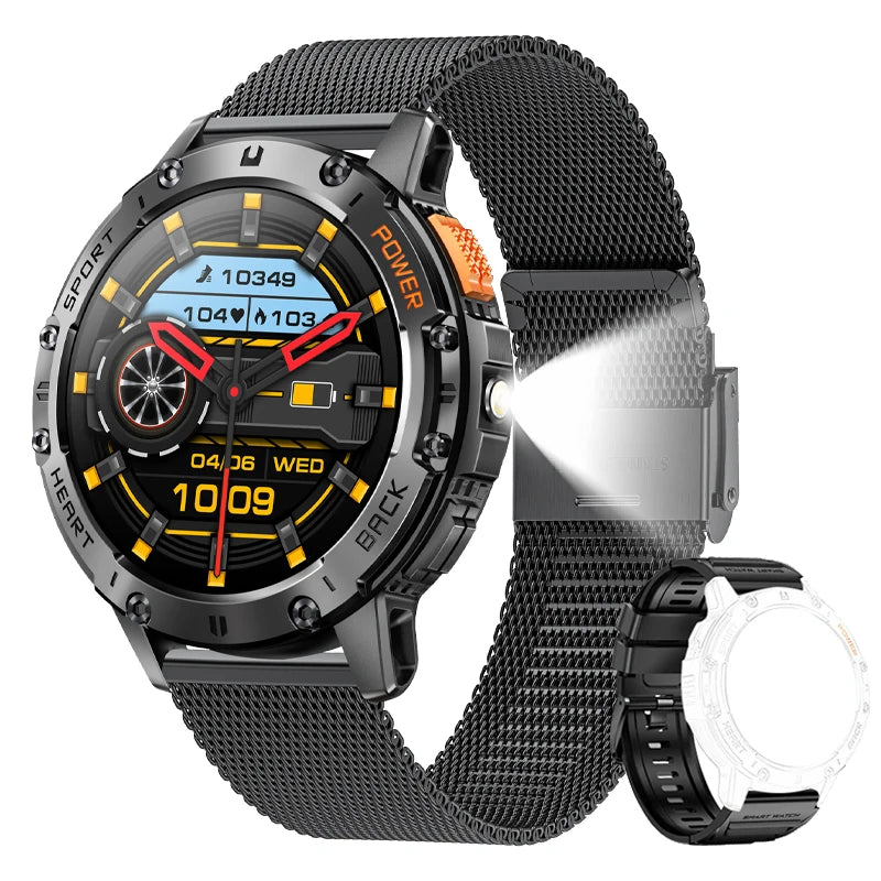 Men Smart Watch with AMOLED Display & Fitness Tracking