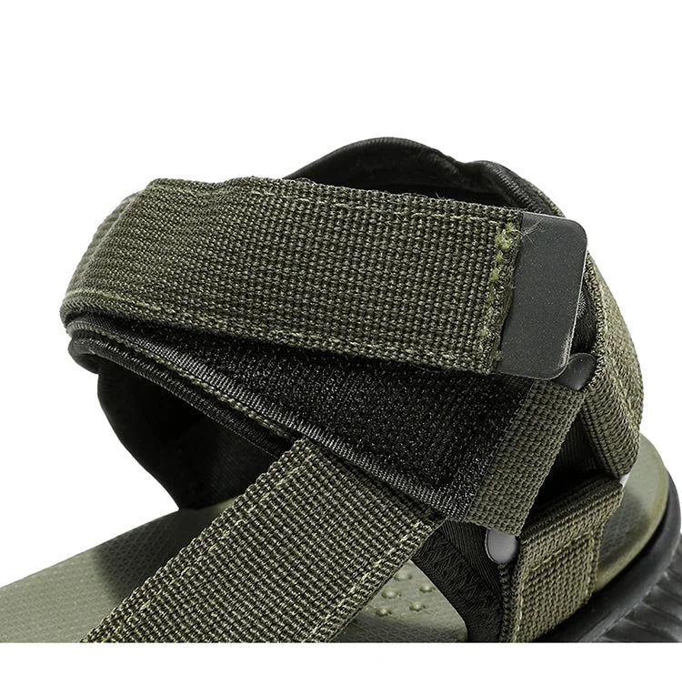 Men's Outdoor Sandals Non-Slip Hiking Beach Shoes Lightweight PU Leather