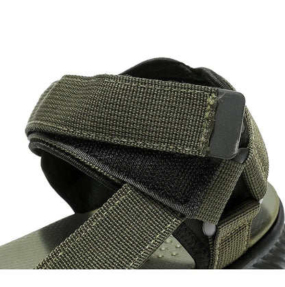 Men's Outdoor Sandals Non-Slip Hiking Beach Shoes Lightweight PU Leather