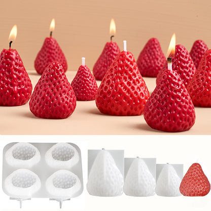 3D Strawberry Silicone Candle Mold For Aromatherapy DIY Candles