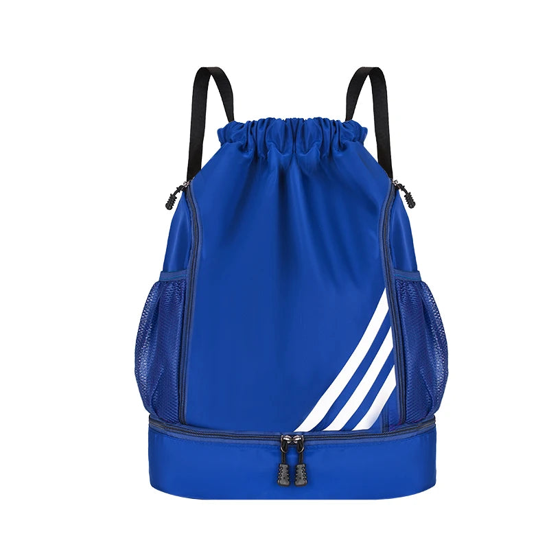 Sport Backpack Wet Dry Separation Compartment Ventilated Shoe Storage Oxford Drawstring Adjustable Straps Basketball Campus