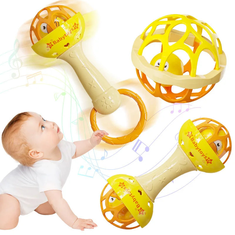 3/1pcs Baby Rattles 0 12 Months Baby Educational Toys Shaker Grab Spin Set Sensory Educational Newborn Gift for Infant Boy Girls