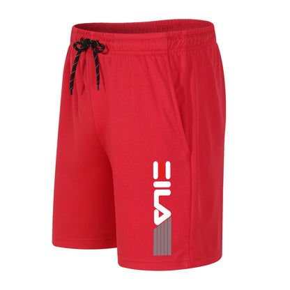 Unisex Quick-Dry Mesh Running Shorts With Drawstring Pockets