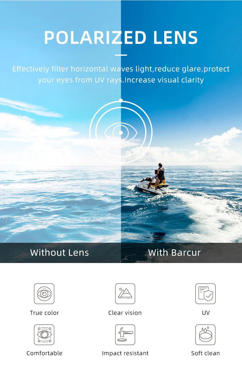 BARCUR Polarized Mens Sunglasses Pilot Sun Glasses for Men Accessories Driving Fishing Hiking Eyewear Oculos Gafas De Sol