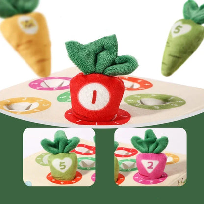 Cotton Montessori Carrot Harvest Theme Matching Puzzle Toy For 0 To 3 Years