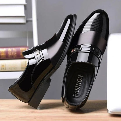 Mens Dress Shoes Waterproof Pointed Toe Casual Business Shoes