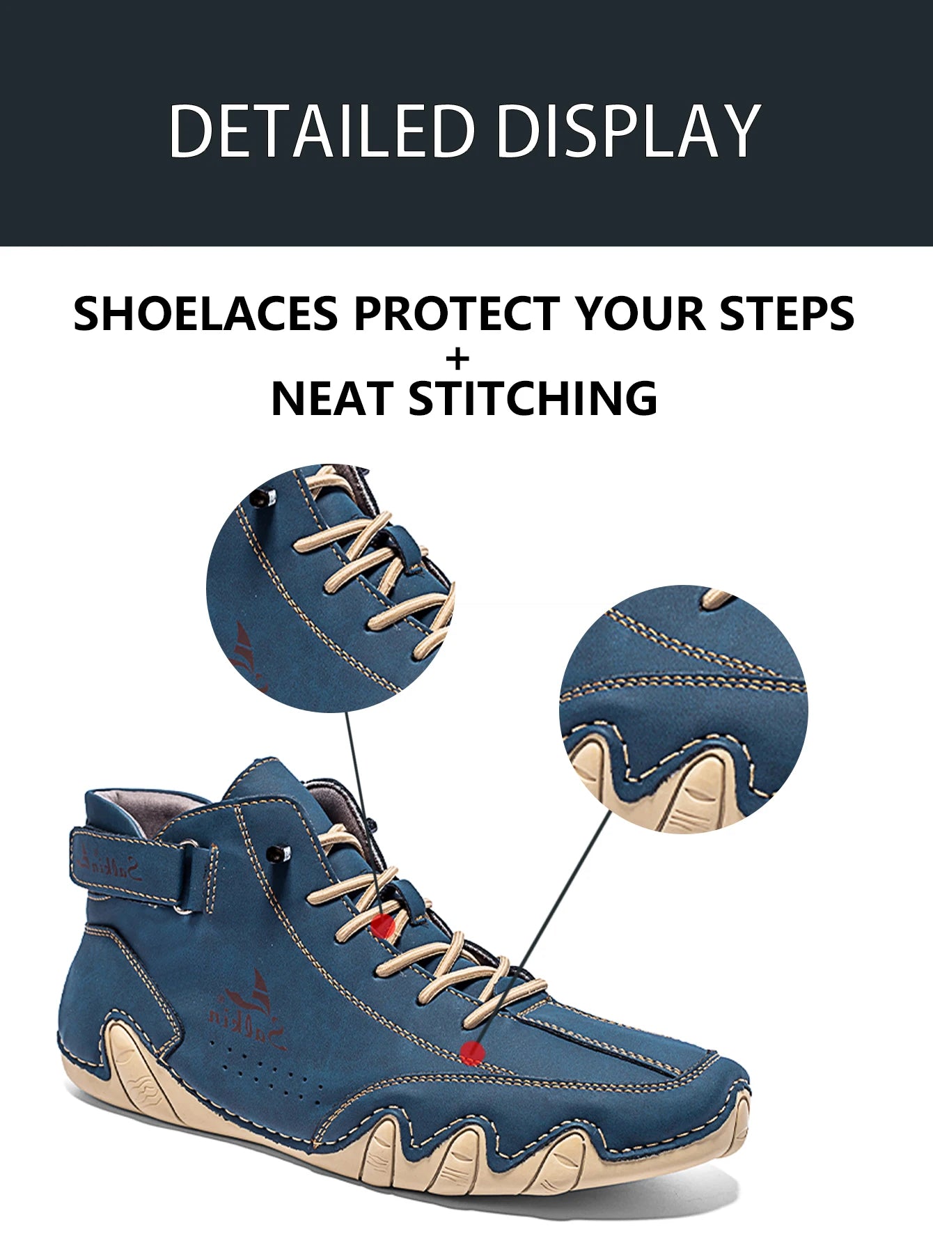 Handmade Outdoor Men Boots Men Casual Leather Shoes Autumn Retro Breathable Casual Men's Sneakers Fashion Lace Up Ankle Boots