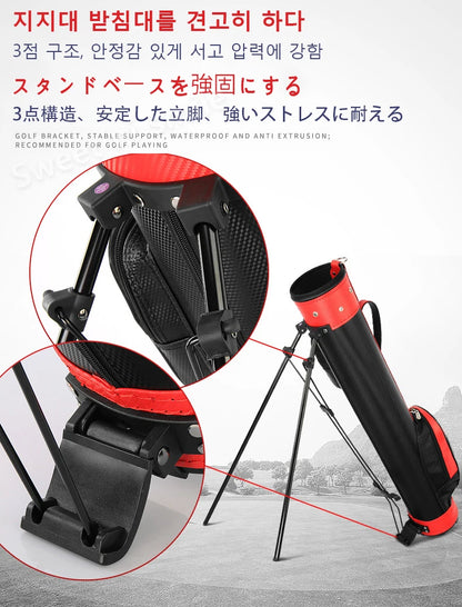 Golf Rack Bag PU Lightweight Portable Unisex Carry Bag