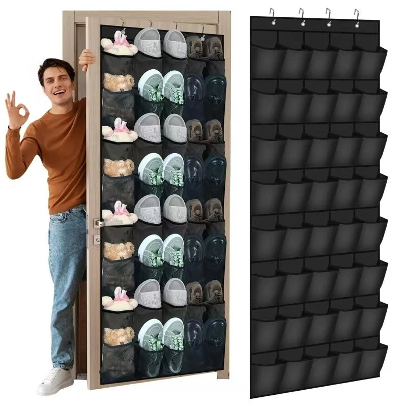 Over The Door Shoe Rack With12/14/24/28/35/40 Large Mesh Pockets Hanging Shoe Organizer For Closet Hanging Shoe Rack Holder