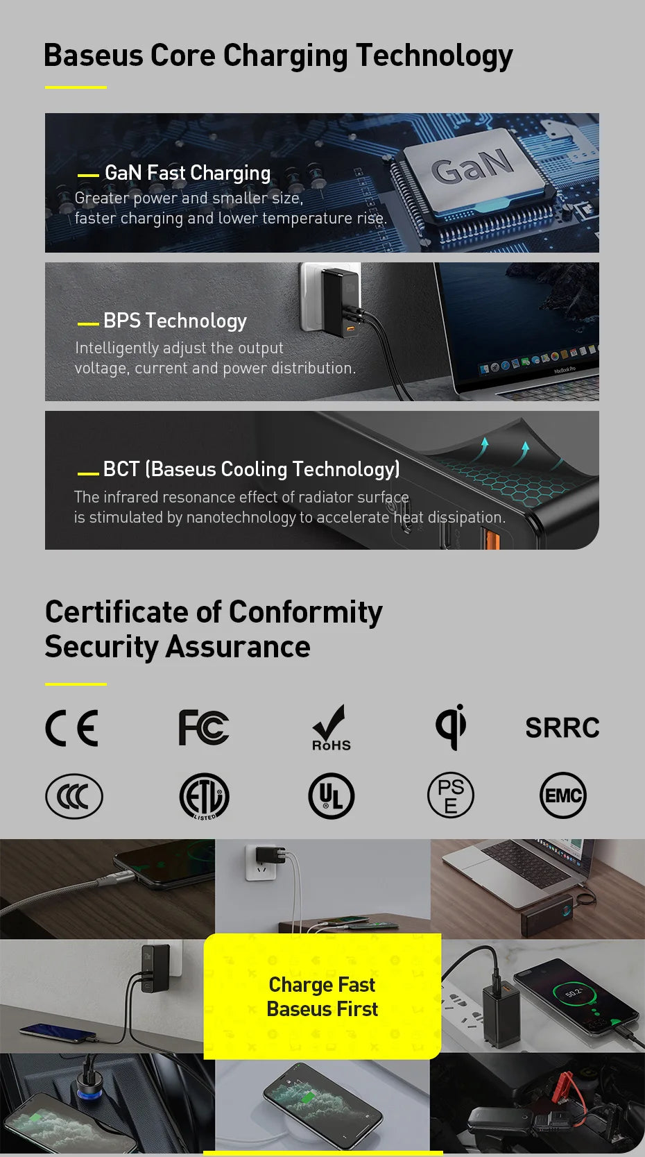 Baseus 17W USB Charger 3 USB Fast Charging Charger For iPhone Xiaomi Mobile Phone Portable Multiple Port Wall Charger EU Adapter