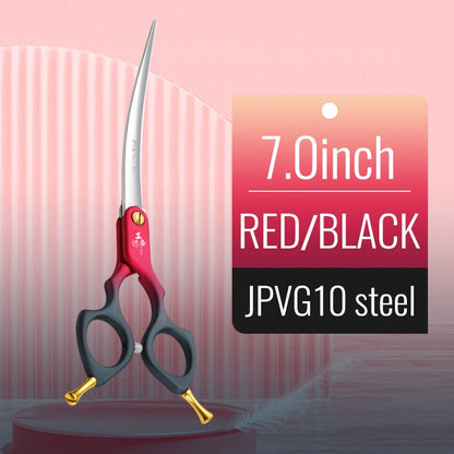 Dog Grooming Curved Scissors, 6.0-6.5 Inch, Stainless Steel