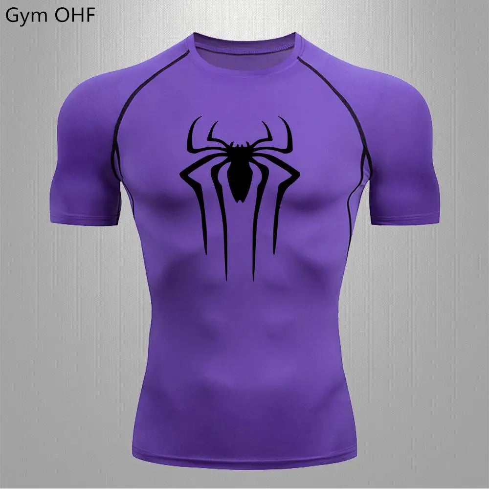 Spider Compression Shirt Mens Rashguard Fitness For Men Gym Sports T-Shirt Running Sweatshirt Outdoor Mountaineering Training