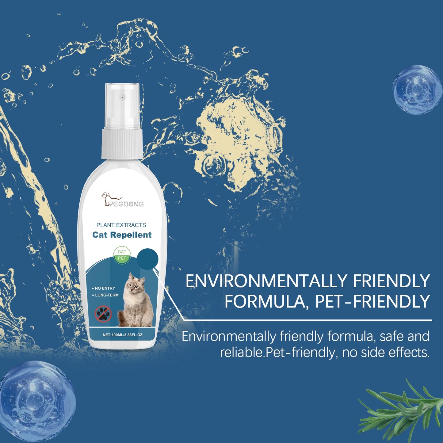 Cat Deterrent Spray Prevent Chewing Biting Restricted Area Behavior Corrector Training Sofa Protector Pet Stop Scratching Spray