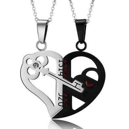 Heart ECG Pendant Necklace Stainless Steel And Zinc Alloy
