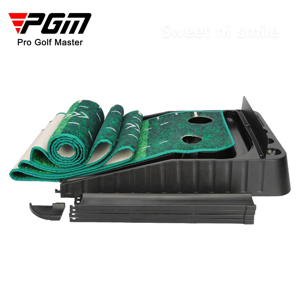 PGM TL021 3M Golf Putting Mat Golf Putter Trainer Green Carpet Practice Set Ball Return Mini Golf Putting Green Fairway Mat