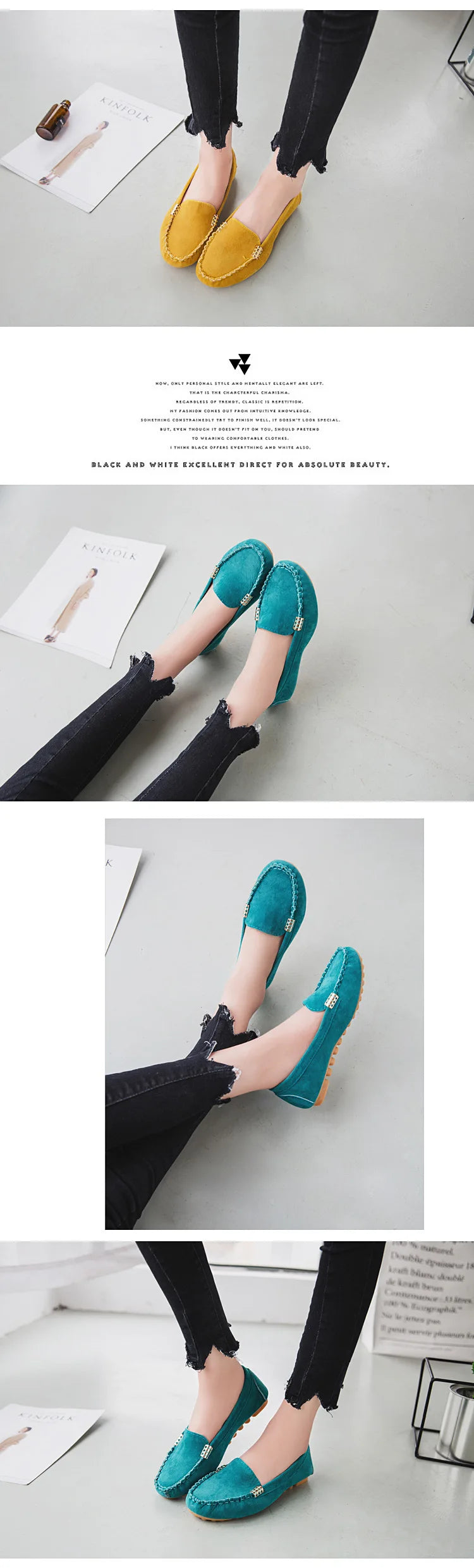 new Women Shoes 2024 Spring Autumn Zapatos Mujer Women Casual Flat Shoes Slips Round Toe Denim Flat Loafer Plus Size Jeans Shoes