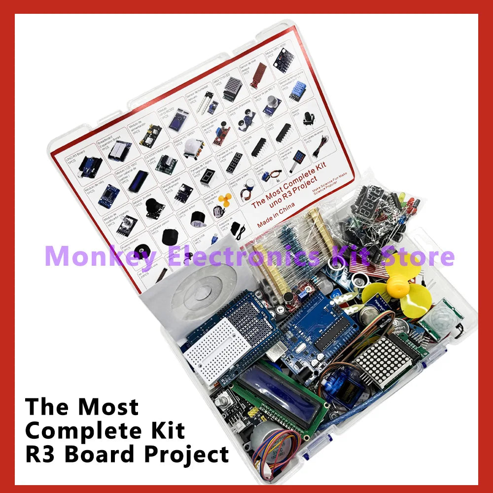 The Most Complete Kit for arduino Uno/R3 Board Programming Project DIY Electronics Laboratory Smart Beginner Kit for ATmega328P