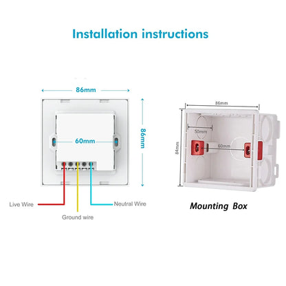 WiFi Smart Wall Socket EU Plug With USB C PD 20W Port