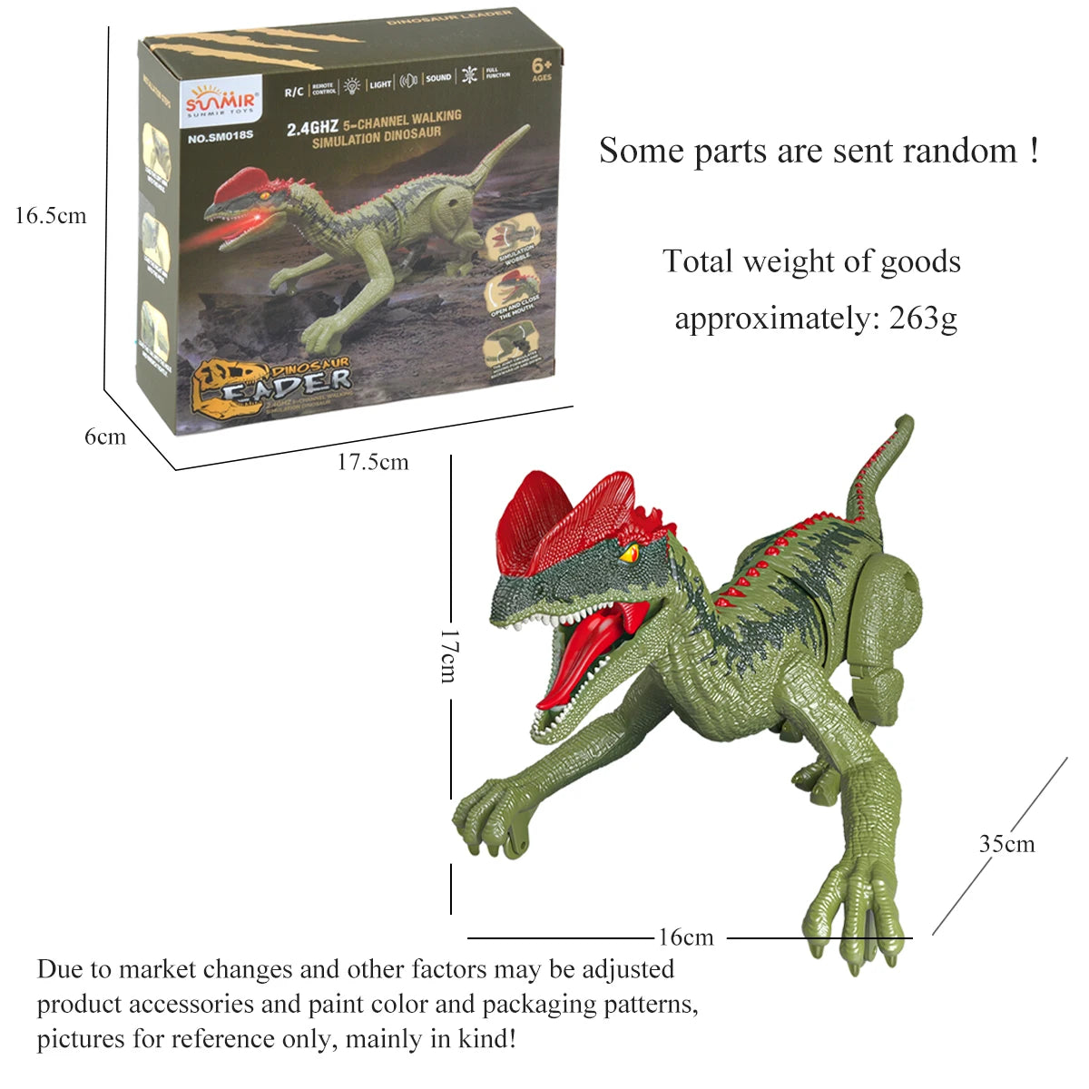 Remote Control Dinosaur Toys, Walking Dino with Light and Sound Velociraptor Tyrannosaurus Rex Spinosaurus Toy Electronic Gifts