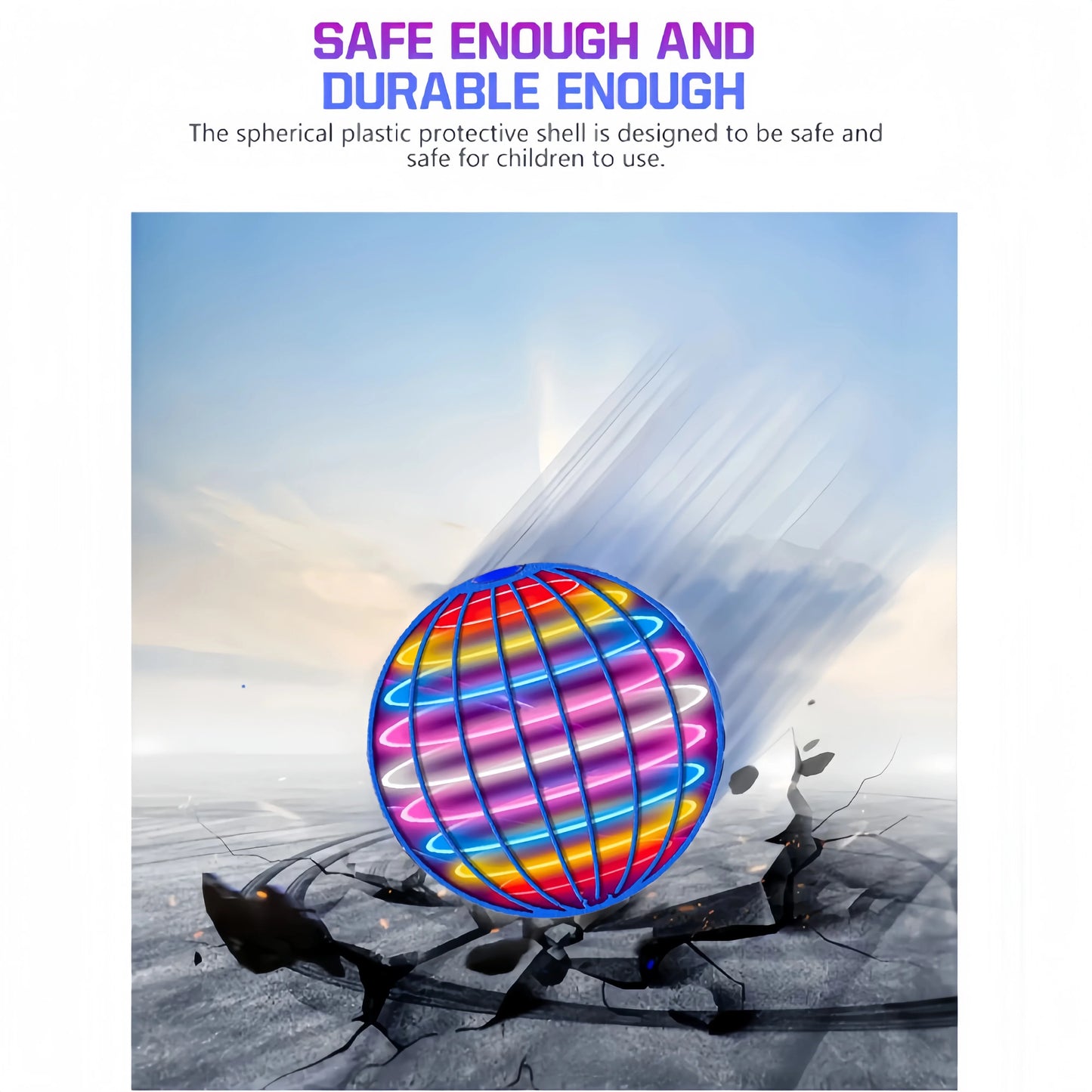 LED Cosmic Globe Flying Ball – 360° Suspension Toy for Kids Indoor & Outdoor Play