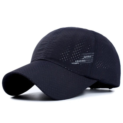 Quick Dry Baseball Cap, Polyester, Adjustable, Outdoor Mesh Hat