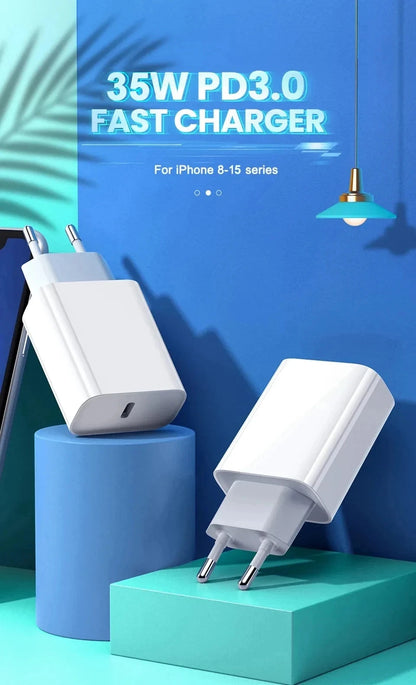 30W USB-C PD Fast Charger Wall Adapter for Mobile Devices