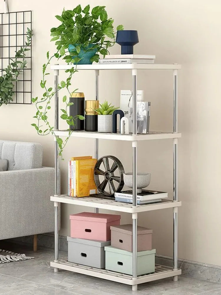 1PC Multi-Level Storage Rack For Kitchen And Bathroom, Snack Storage Rack For Floor In The Living Area