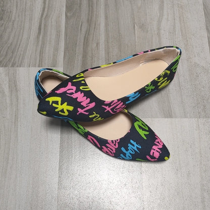 Women's Pointed Toe Flat Ballerina Shoes Slip On Casual