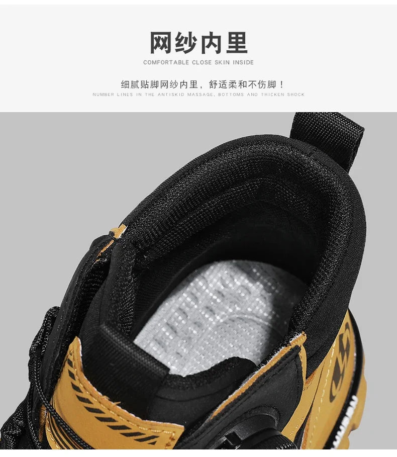 Winter Leather Boots Ankle Outdoor Work Chelsea Style