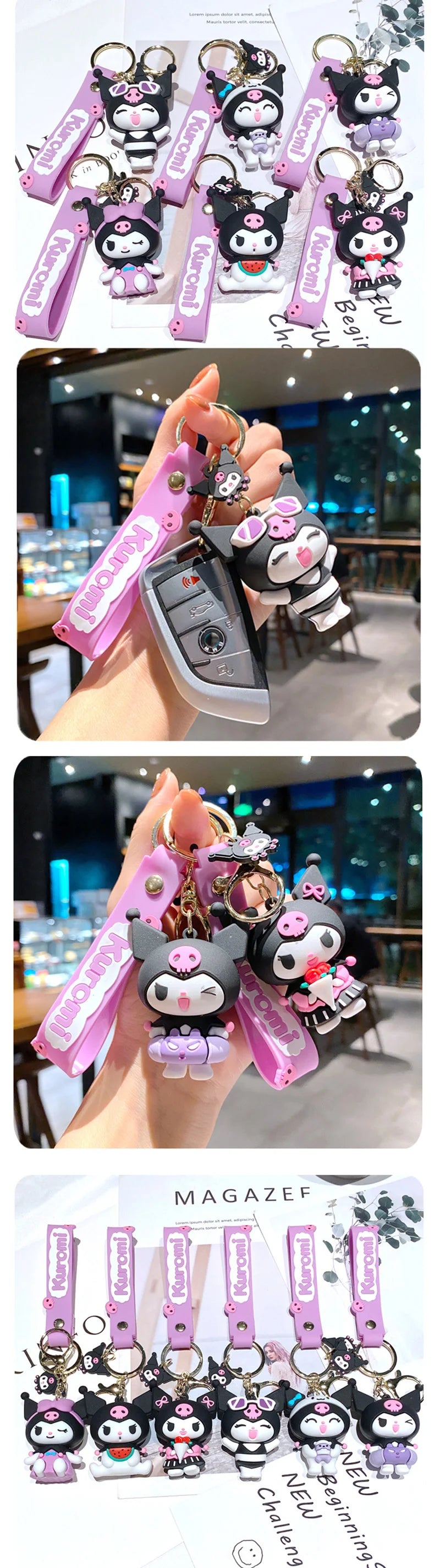 Anime Sanrio Keychain Collection – Birthday Gifts for Kids & Fans