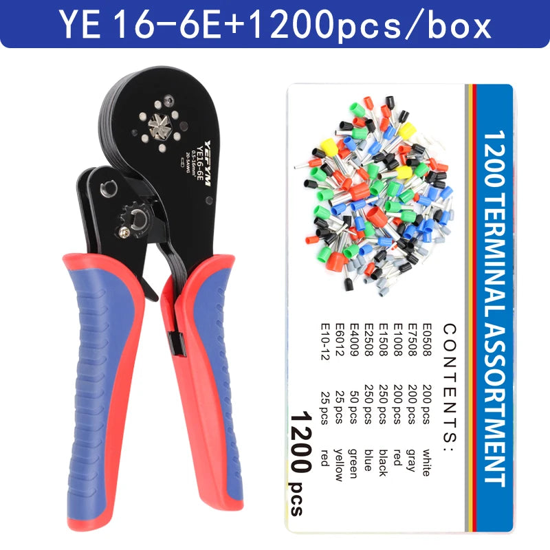 Crimping Pliers Ferrule Sleeves Tubular Terminal Tools HSC8 6-4A/6-6A/16-6E Wire Crimper Household Electrical Sets