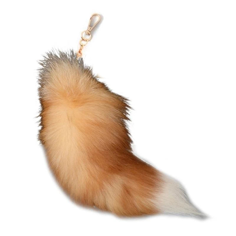 Fluffy Wolf Tail Keyring Charm