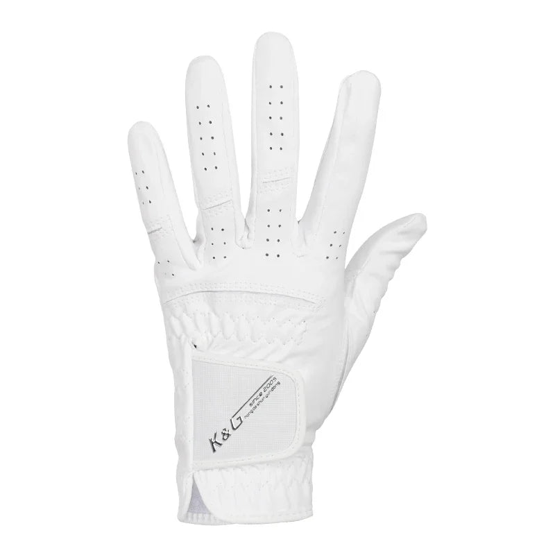 High Quality Golf Gloves Men's Gloves Left Hand Soft White Dark Grey Swing Training Granules Breathable Namib Gloves Non-slip