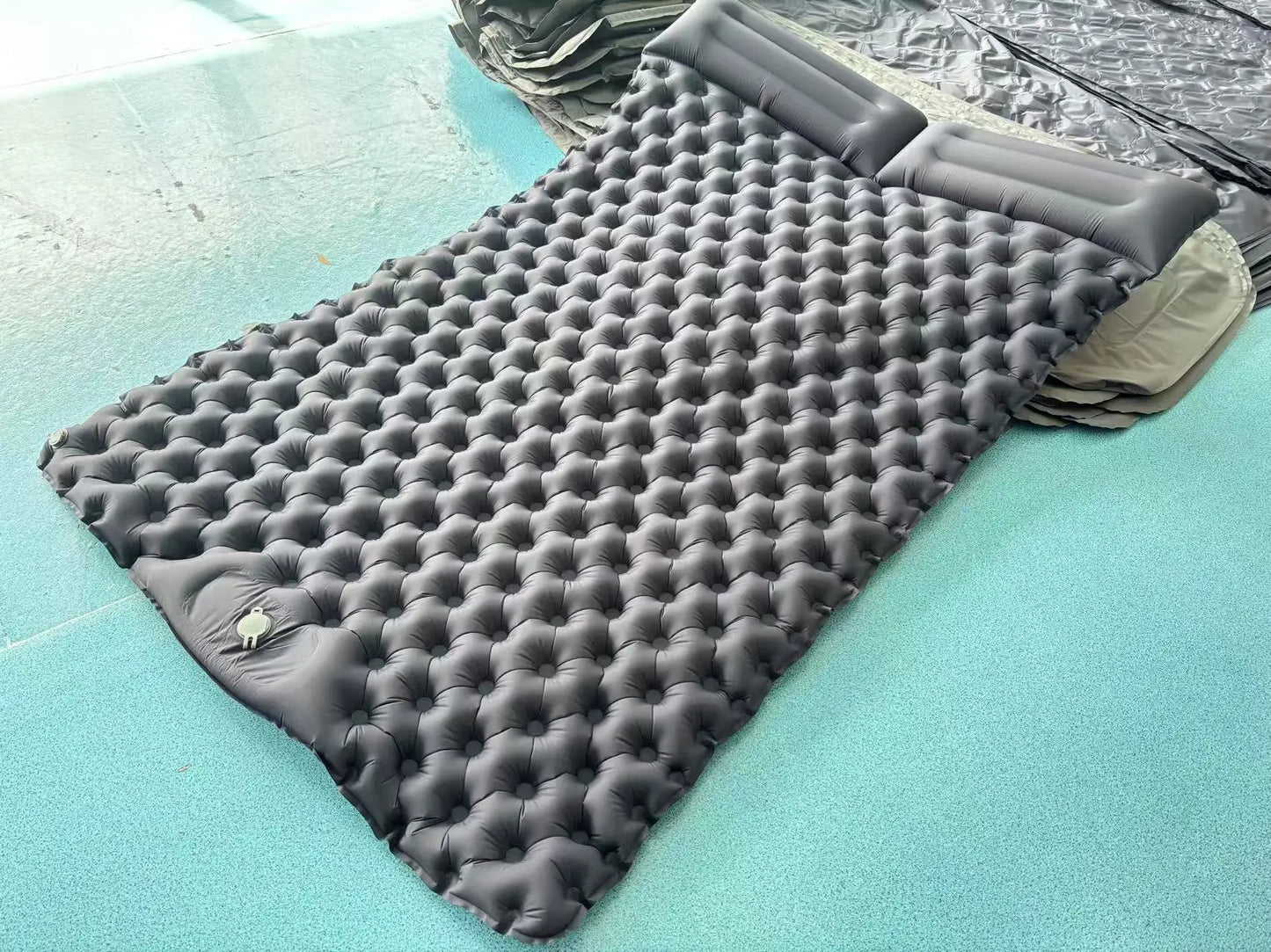 Hot Sale! 2025 Upgrade! Double Air Mattress Camping Blow Up Bed w/Built-in Pump Waterproof Portable Thickened for Outdoor Travel