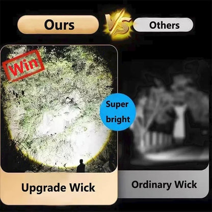 LED Flashlight ABS Type-C Rechargeable COB Torch With Side Light Black