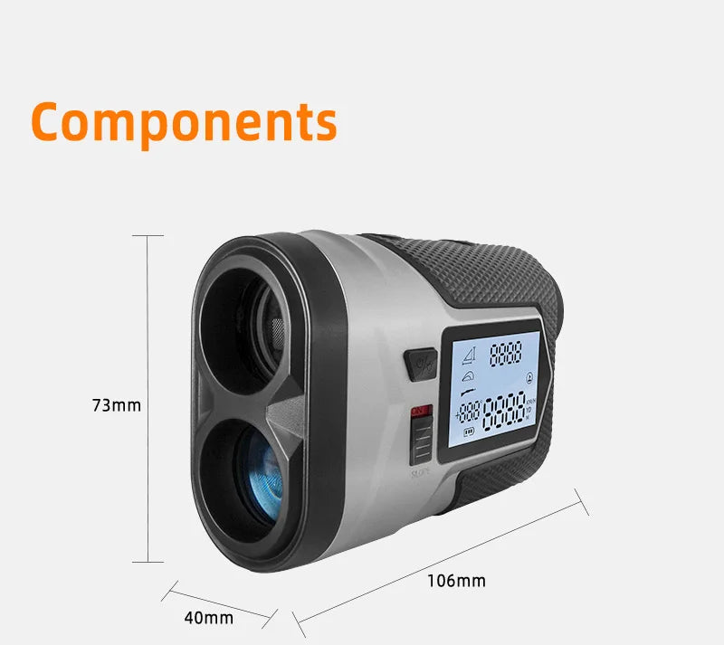 1200m Golf Laser Rangefinder Rechargeable 650m Slope Adjusted Flag-Lock Vibration Laser Distance Meter Telescope Hunting