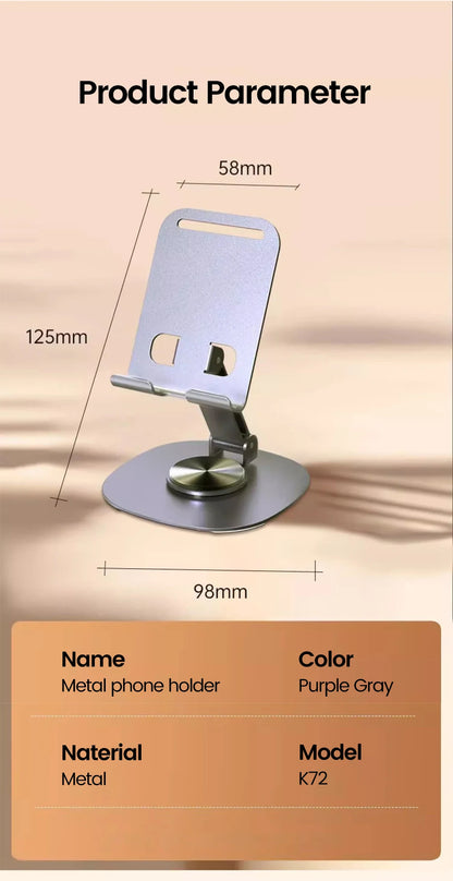 Rotating Desk Phone Holder Stand Universal Compatibility