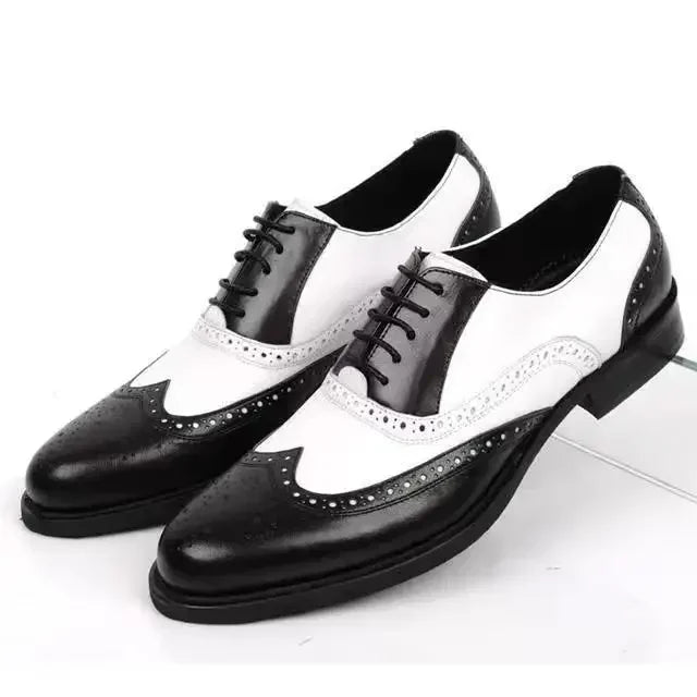 Men's Plus Size Lace Up Dress Shoes Point Toe Business Formal Wedding