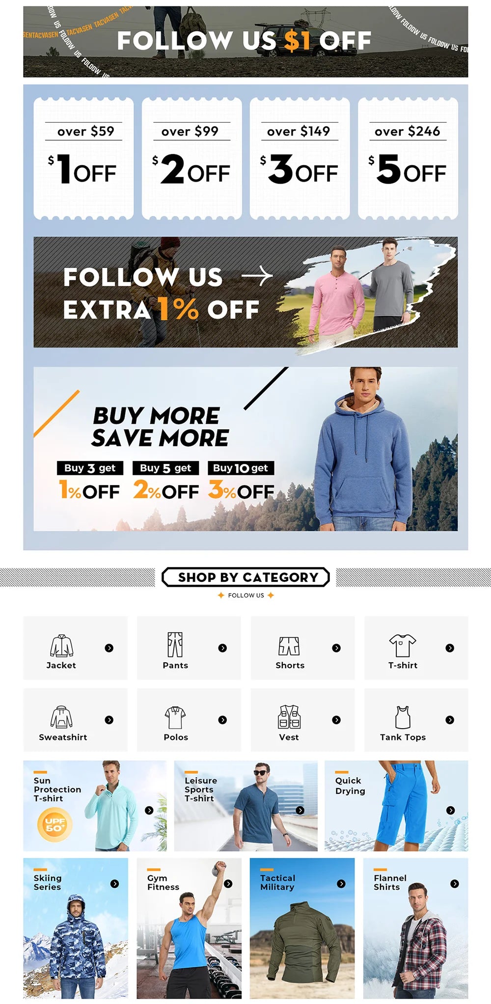 TACVASEN UPF 50+ Sun Protection Fishing Shirts Men's Quick Dry Long Sleeve Shirts Mesh Breathable Hiking Work Cargo Shirts