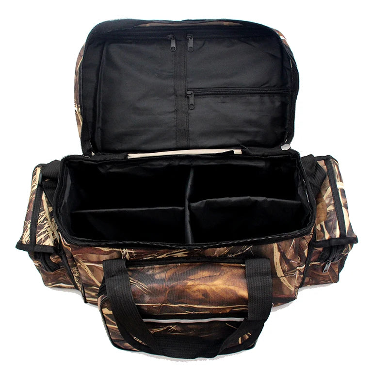 50*30*25cm Waterproof Fishing Bag Nylon Large Capacity Multi-Purpose Fishing Tackle Bag Two-Layer Outdoor Shoulder Bags