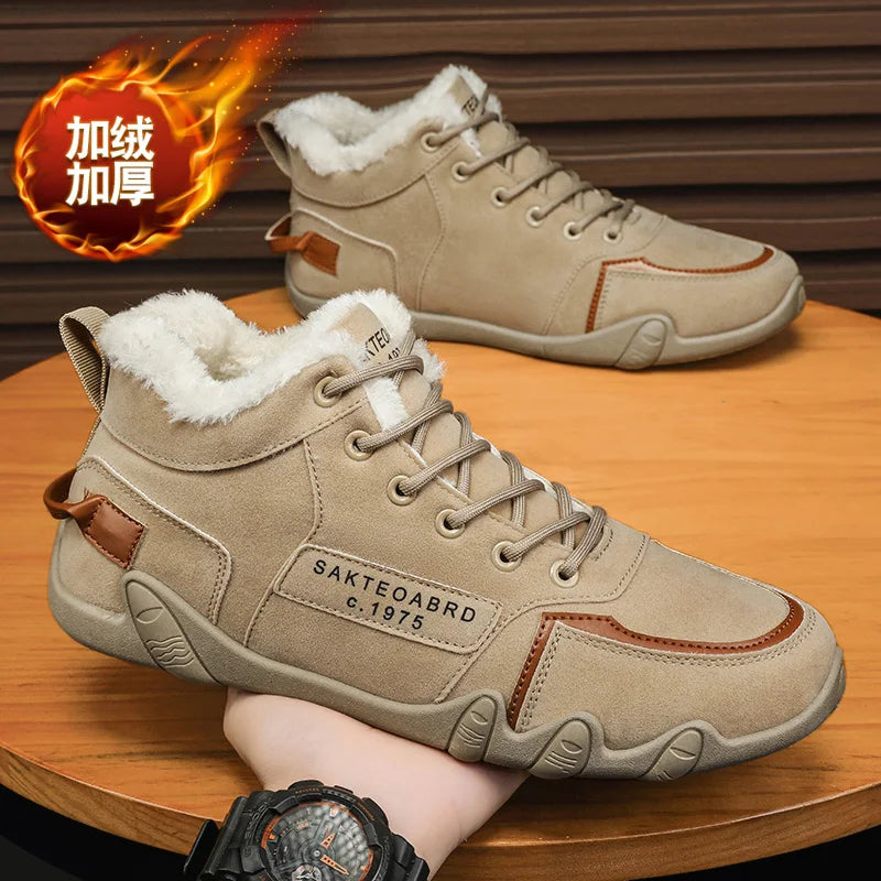 Men's Lace-Up Running Shoes, Casual Sneakers, Rubber Outsole, PU Insole