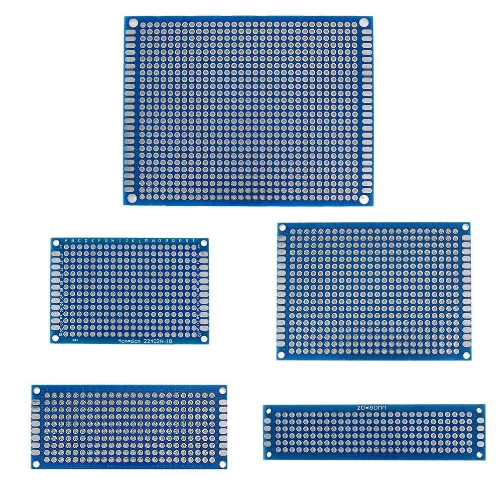 5/10PCS Double Sided PCB Prototype Board 2x8cm 3x7cm 4x6cm 5x7cm 7x9cm Blue Universal Printed Circuit Board DIY Electronic Kit
