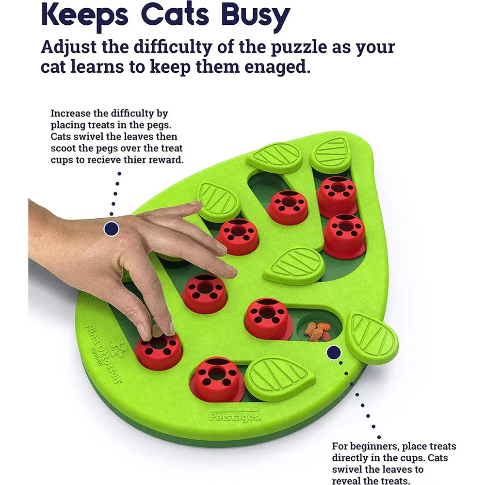 Cat Activity Toy with Food Puzzle and Scratch Feature