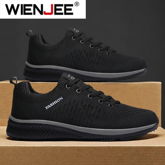 Men's Knit Running Shoes Casual Sneakers Breathable Sport Athletic 36-48