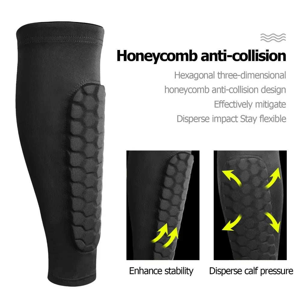 Honeycomb Soccer Shin Guards Football Shields Sports Legging Shinguards Leg Sleeves Protective Gear Shank Protector