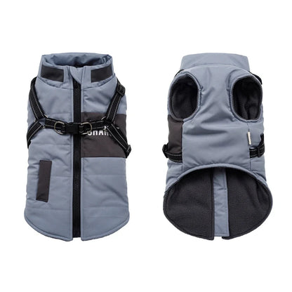 Dog Windbreaker Vest Polyester For Small And Medium Dogs With Leash Attachment