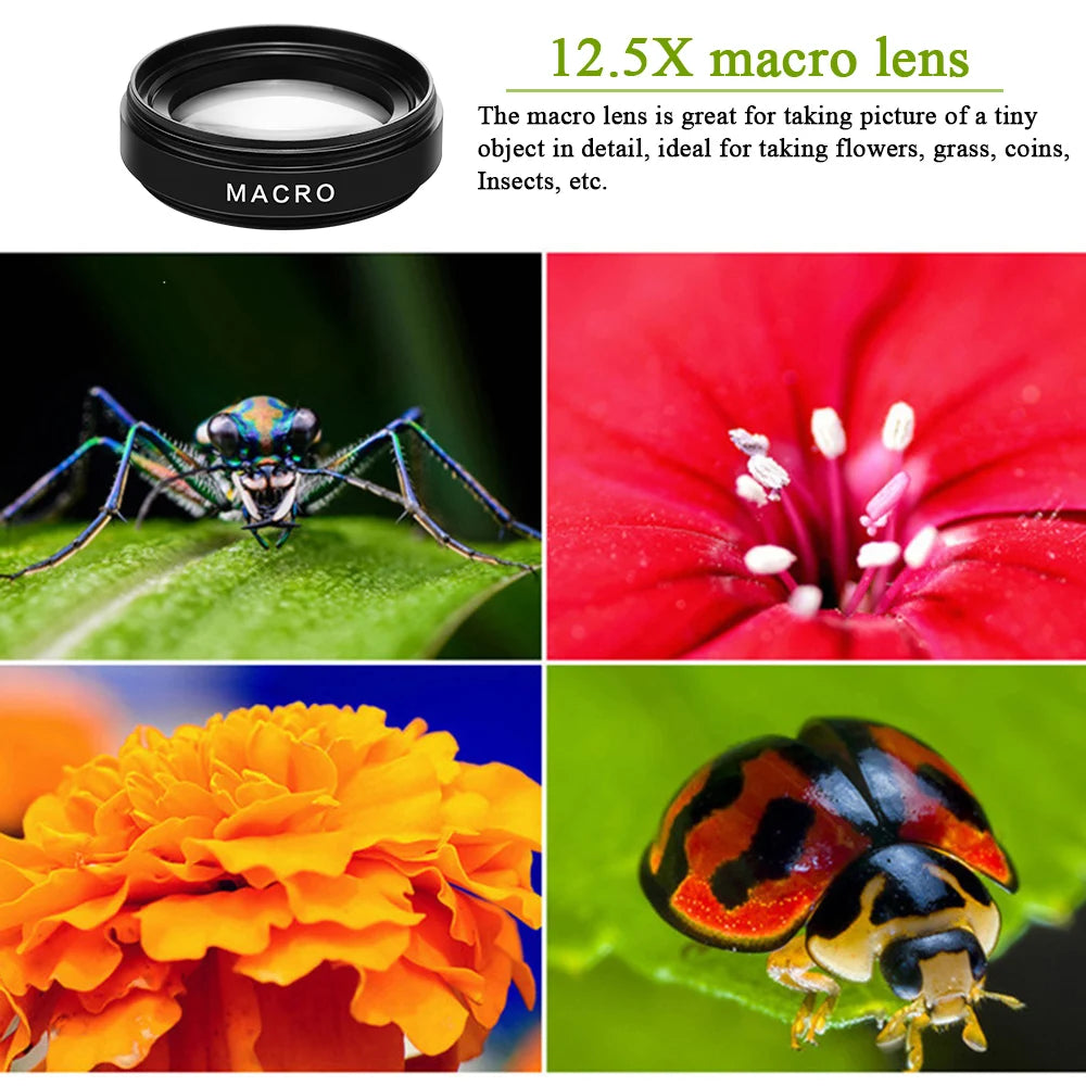 2-in-1 Universal Clip Mobile Lens – 37mm Super Wide-Angle & Macro HD Lens